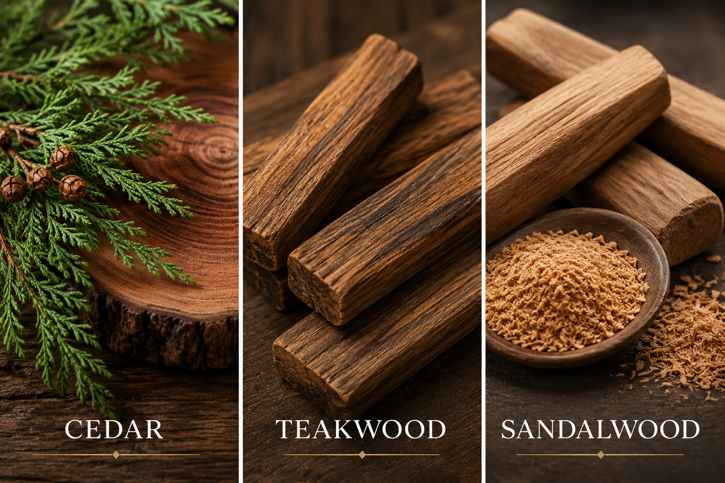 Three Woods Scented Candle- 4oz Single Wick | Hand-Poured Coconut & Beeswax