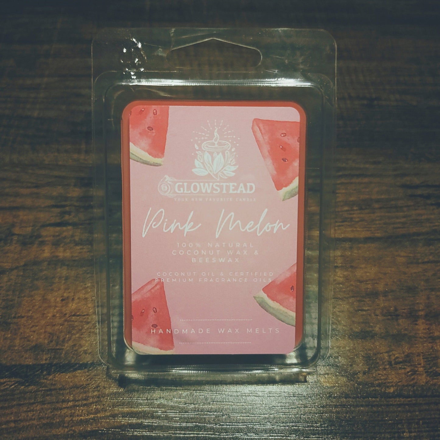 Pink Melon Scented Wax melts | Hand-Poured Coconut & Beeswax