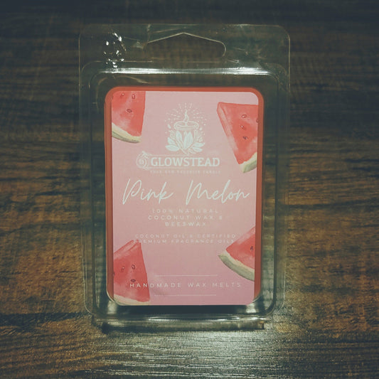 Pink Melon Scented Wax melts | Hand-Poured Coconut & Beeswax