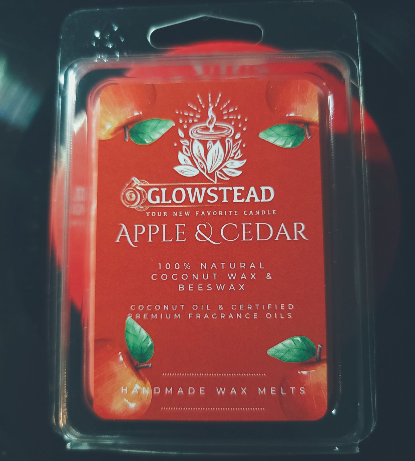 Apple and Cedar Scented Wax melts | Hand-Poured Coconut & Beeswax