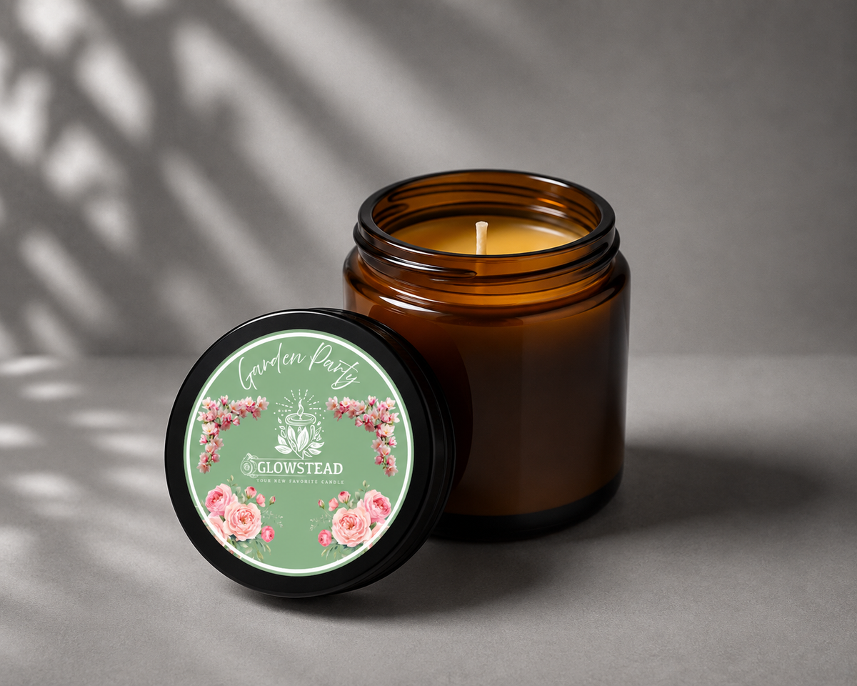 Garden Party Scented Candle- 4oz Single Wick | Hand-Poured Coconut & Beeswax