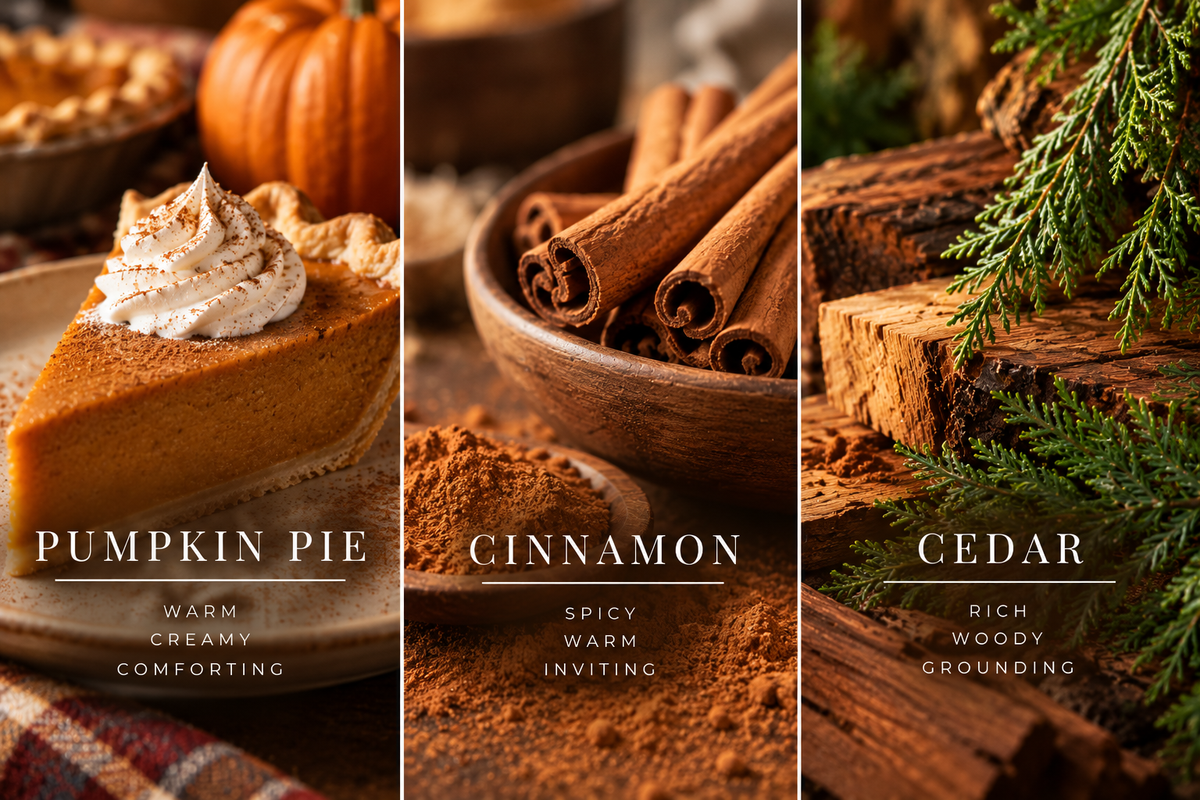 Pumpkin Spice & Cedar Scented Candle – 8oz Single Wick | Hand-Poured Coconut & Beeswax