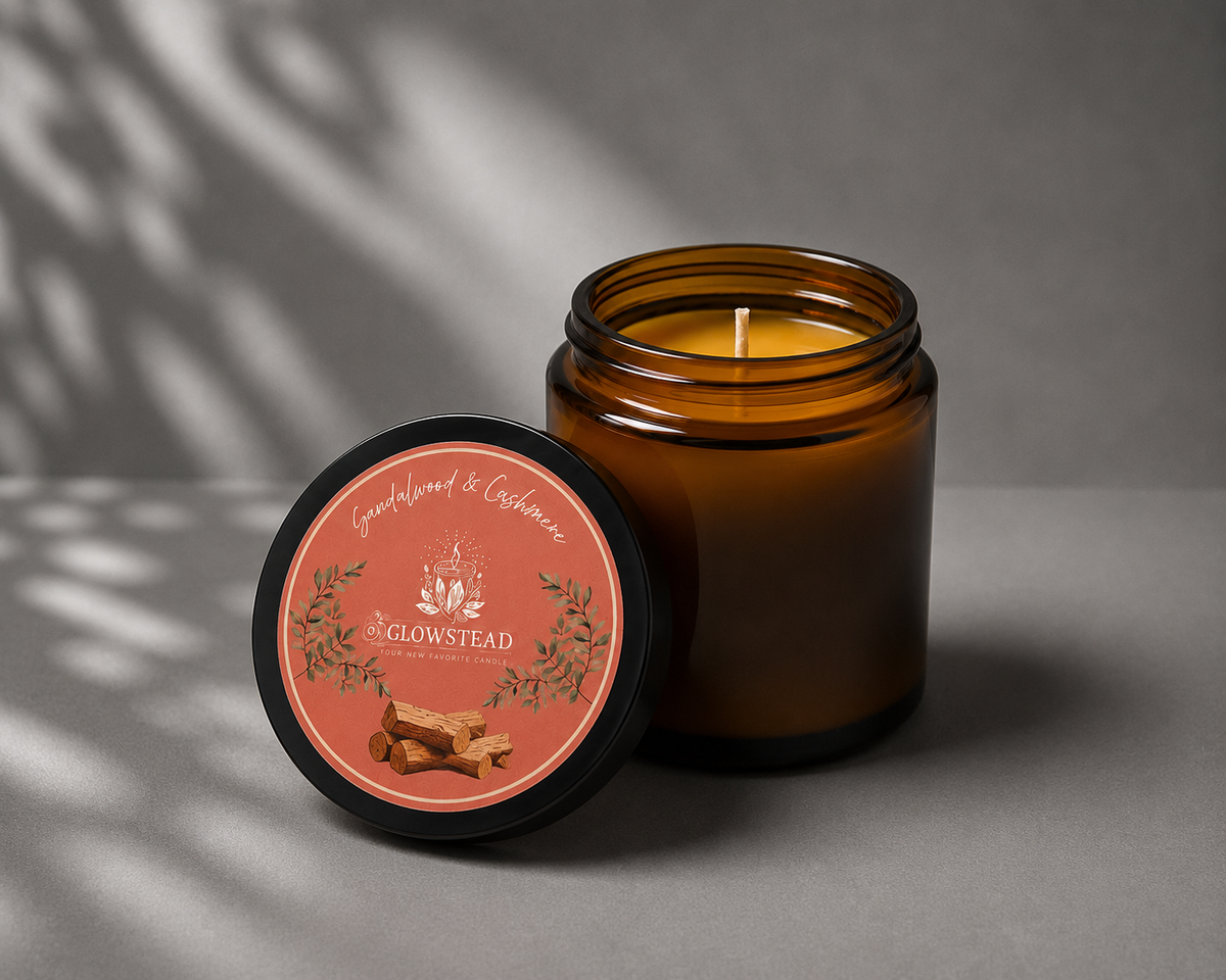 Sandalwood & Cashmere Scented Candle- 4oz Single Wick | Hand-Poured Coconut & Beeswax
