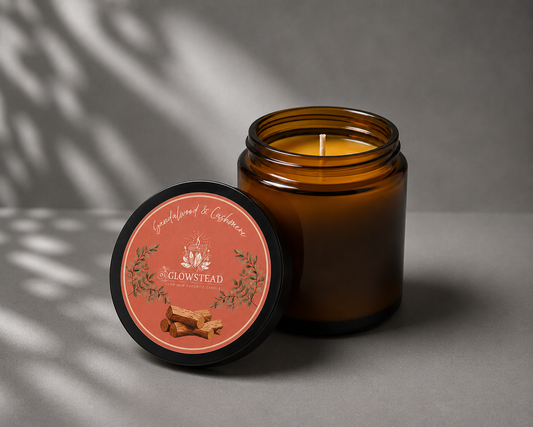 Sandalwood & Cashmere Scented Candle- 4oz Single Wick | Hand-Poured Coconut & Beeswax